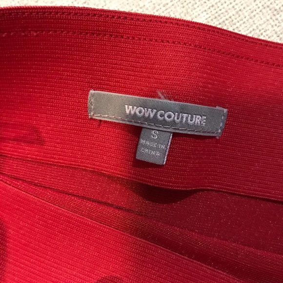 Red bodycon skirt - Picture 2 of 3